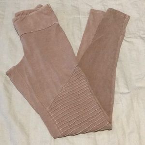 Rose Acid Washed Moto-Style CottonOn Leggings